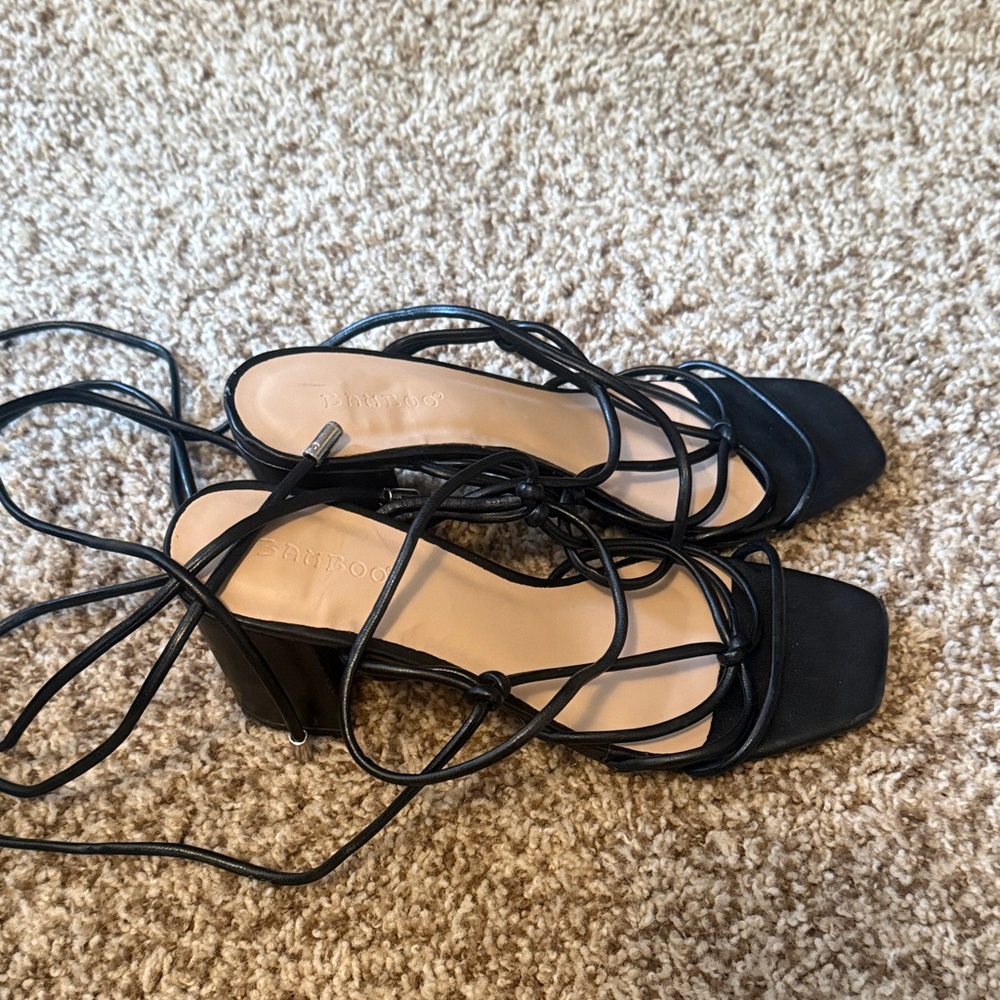 Elegant Black Strappy Heels